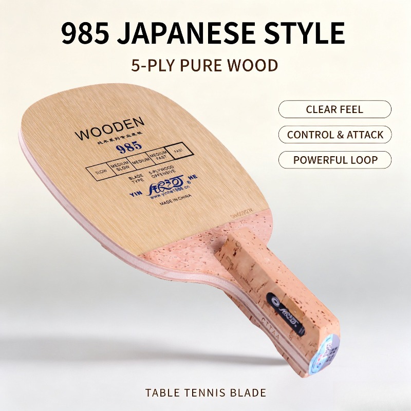 Table Tennis For Sale - YINHE 985 Japanisches Penhold Tischtennisschläger-Holz 5-Schicht