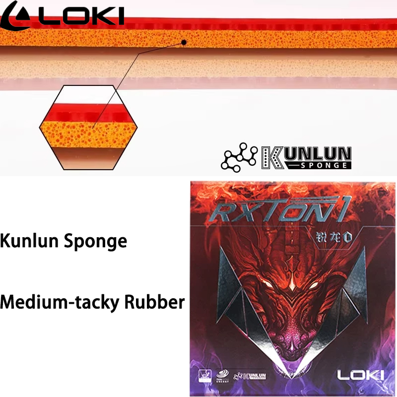 Table Tennis Or Tennis Table - LOKI Tischtennisgummi RXTON 1 Sticky ITTF-zugelassener
