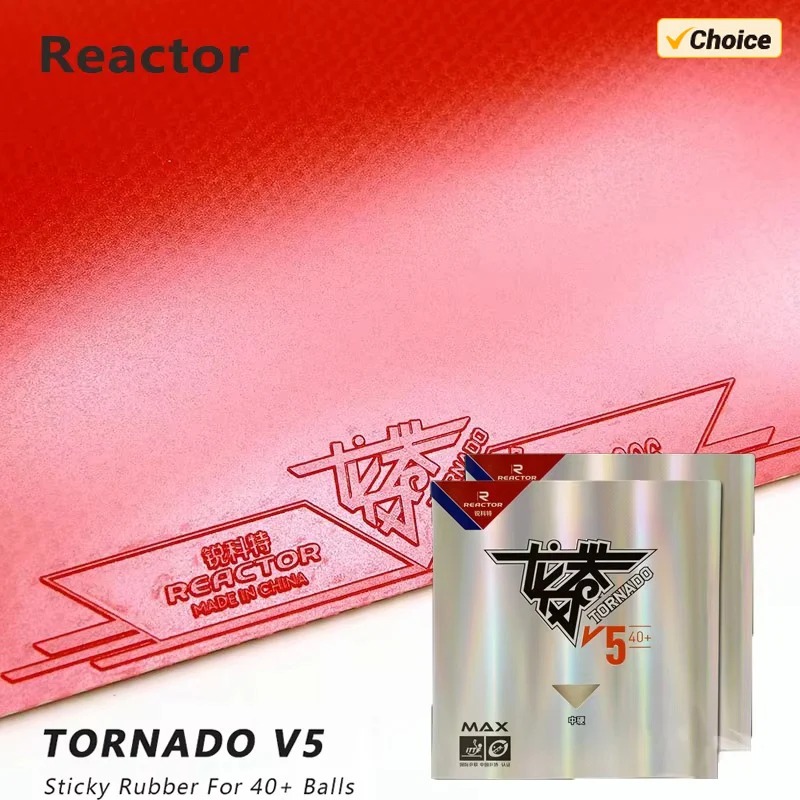 Table Tennis For Sale - REACTOR Tornado V5 Tischtennisbelag, klebriger Loop-Attack-Belag,