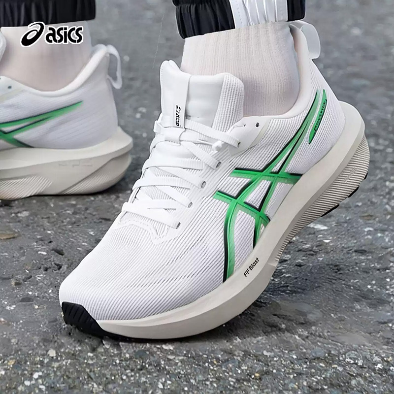 Table Tennis Shoes Asics - Asics DYNABLAST 4 Weiß Fluoreszierendes Grün