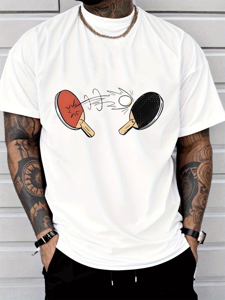 Herren Sommer T-Shirt mit Cart – Table Tennis Outfit Male Bewertung und Preis