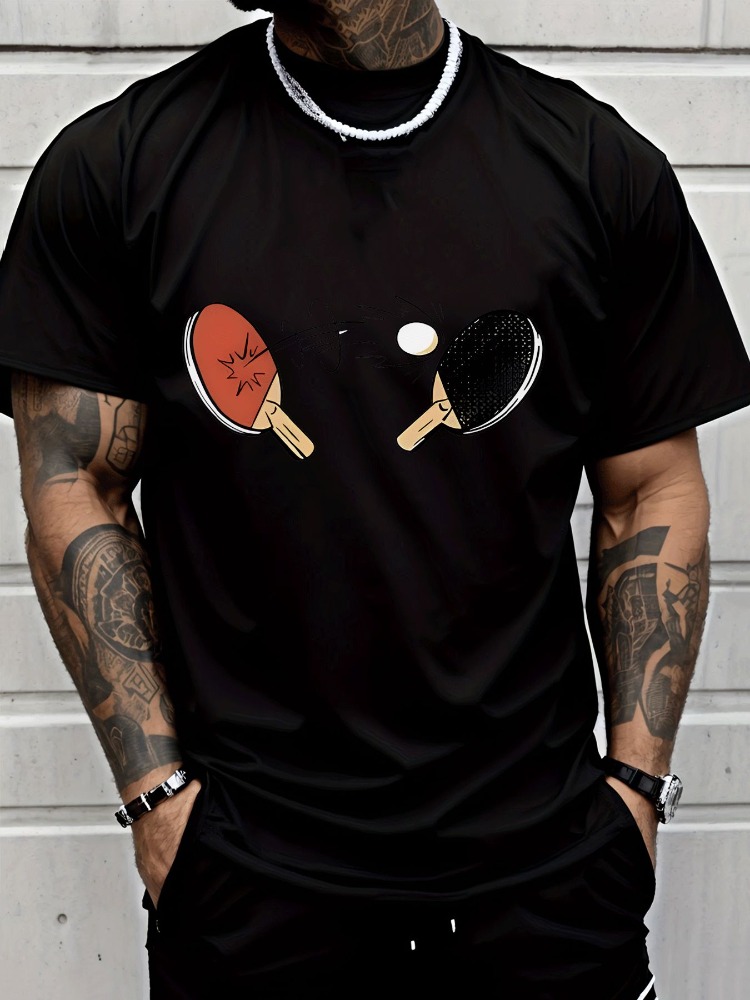 Herren Sommer T-Shirt mit Cart – Table Tennis Outfit Male Bewertung und Preis