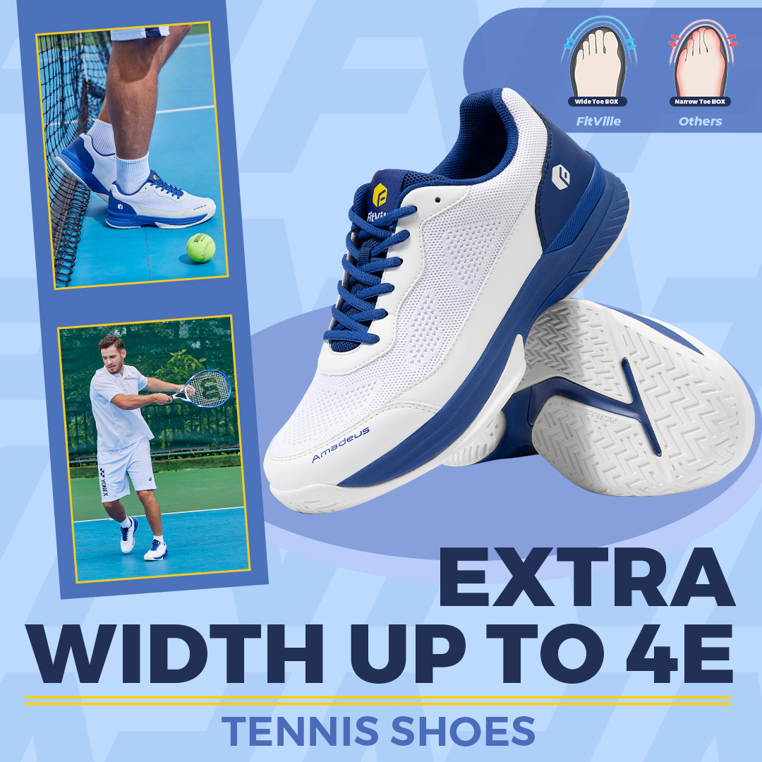 FitVille Extra Breite Pickleba – Table Tennis Shoes Asics Bewertung und Preis