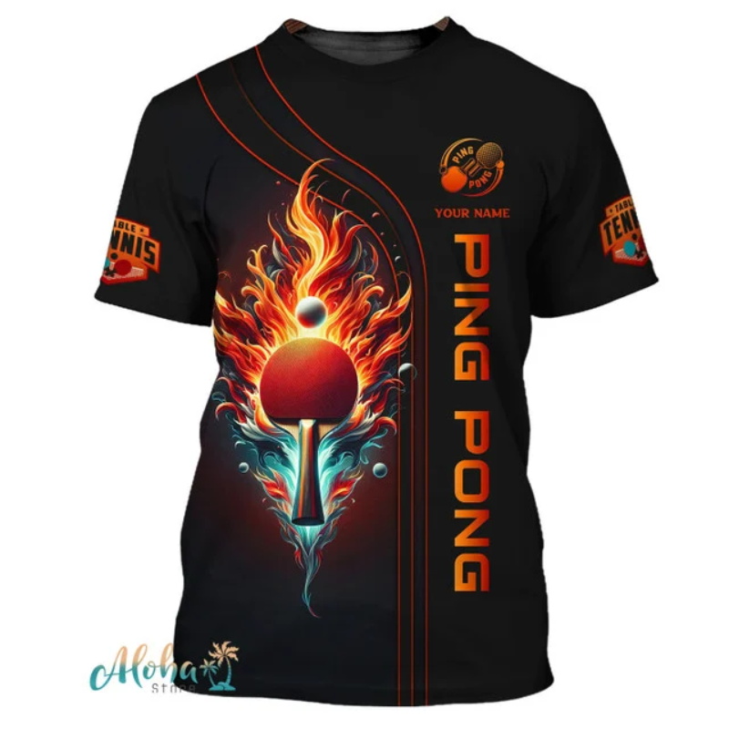 Voller Druck Ping Pong T-shirt – Table Tennis Daily Bewertung und Preis